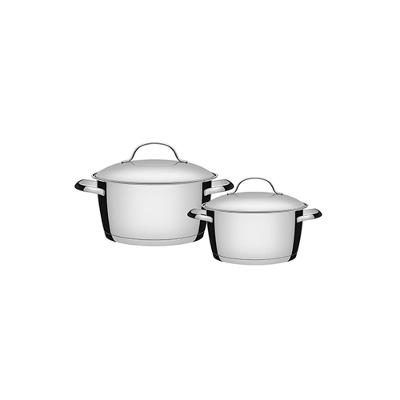 Jogo de Panelas Inox com Fundo Triplo Allegra 2pçs - Tramontina