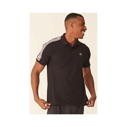 Polo Especial Masculina Estampada Preta 7460A - HD