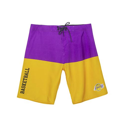 Boardshort Sintético Masculino Sublimado Los Angeles Lakers Roxo N698A - NBA