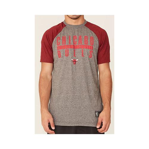 Camiseta Básica Masculina Estampada Chicago Bulls Cinza N560A - NBA