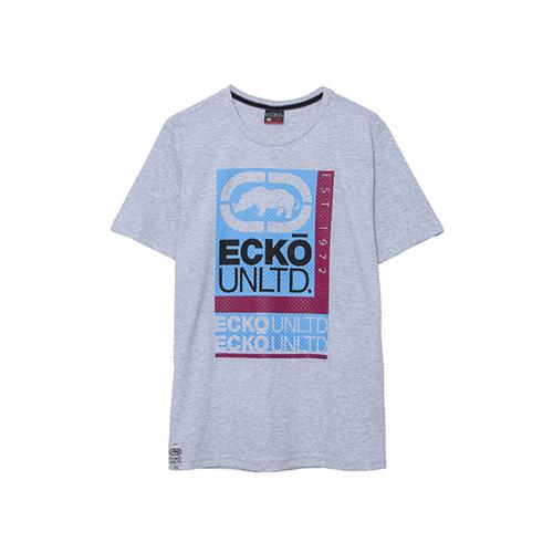Camiseta Básica Masculina com Estampa Relevo Gelo Mescla K838A - Ecko