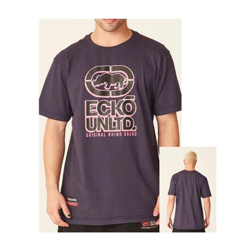 Camiseta Básica Masculina com Estampa Relevo Asfaltado Marinho K859A - Ecko
