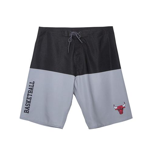 Boardshort Sintético Masculino Sublimado Chicago Bulls Preto N697A - NBA