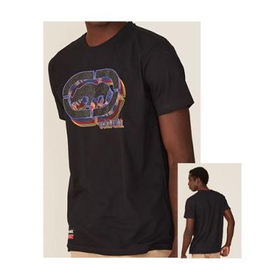 Camiseta Básica Masculina com Estampa com Efeito Asfalto Preta K844A - Ecko