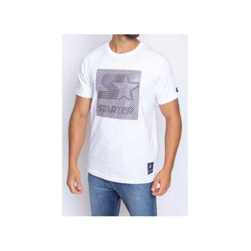 Camiseta Básica Masculina Estampada Branca T962A - Starter