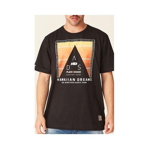 Camiseta Básica Masculina Estampada Collab Mineiro Preta 9683B - HD