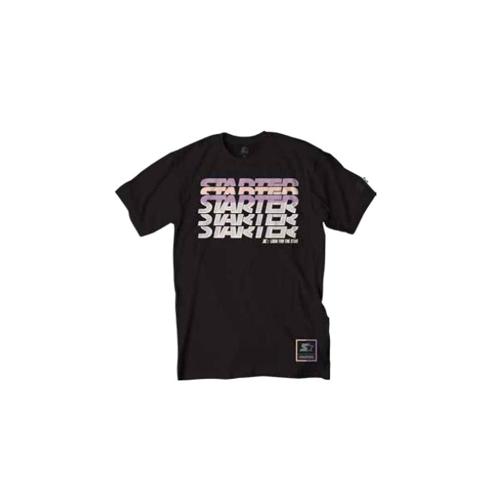 Camiseta Básica Masculina Estampada Preta T722A - Starter
