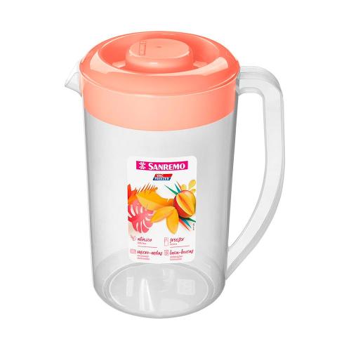 Jarra Plástica para Água Oval  Vac Freezer Rosa 3800ml - Sanremo
