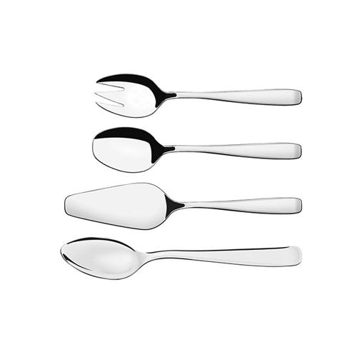 Conjunto de Utensílios em Aço Inox Acabamento Alto Brilho Pacific 4pçs - Tramontina