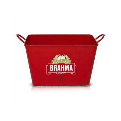 Balde Retangular para Cerveja em Alumínio 5L Brahma Alto Relevo - Alumiart Falcão