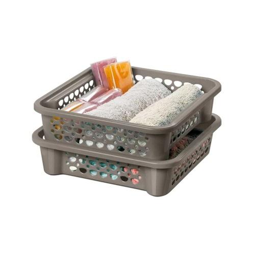 Cesta Empilhável Plástica Moolti Grafite 3,3L - Sanremo
