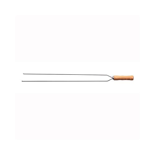 Espeto Duplo para Churrasco com Lâmina em Inox e Cabo de Madeira 95cm - Tramontina