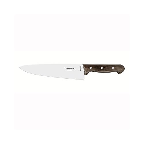 Faca para Carne em Inox e Cabo Castanho Polywood 10pol - Tramontina