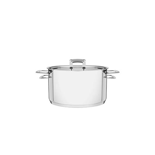 Caçarola Funda em Aço Inox Brava c/ Duas Alças e Fundo Triplo 24cm - Tramontina