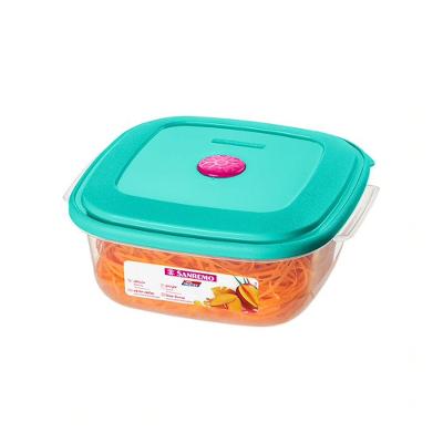 Pote Plástico Quadrado Baixo Vac Freezer Verde 1300ml - Sanremo
