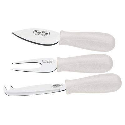 Jogo para Queijo em Inox Plenus Branco 3pçs - Tramontina