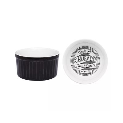 Conjunto de Tigelas Ramequins de Ceramica Salgado 180ml 3pcs - Oxford