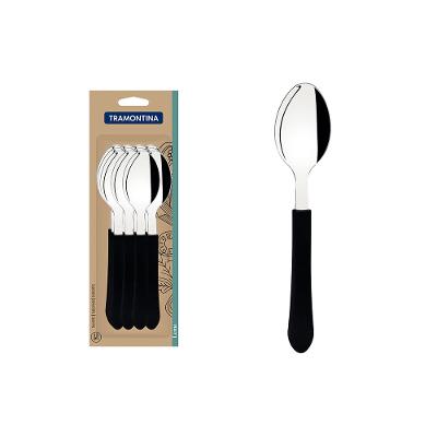 Conjunto de Colheres de Mesa Leme com Lâminas Inox e Cabos de Polipropileno Preto 12pçs - Tramontina