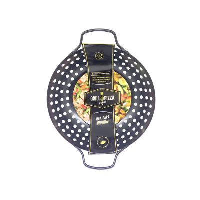 Wok Grill para Churrasqueira com Antiaderente Preta