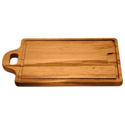 Tábua Churrasco em Madeira Muiracatiara com Acabamento Envernizado com Alça 33 x 20 cm - Tramontina
