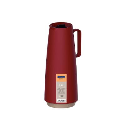 Bule Térmico Exata Vermelho com Ampola de Vidro 1L - Tramontina
