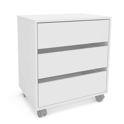 Gaveteiro Mauá 3 GV Branco 60 cm