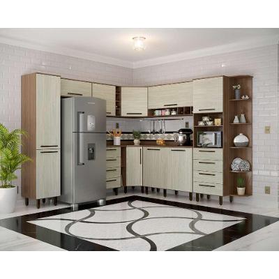 Cozinha Completa Evolution Plus 10 PT 8 GV Legno e Crema