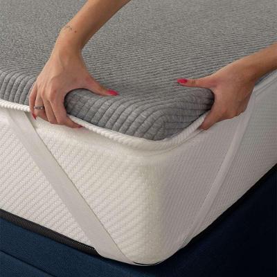 Pillow Top Casal Guldi Dream com Espuma D50 Viscoelástica com Alça (5x138x188) Branco e Cinza