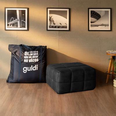 Módulo Puff Sofá Guldi Popup Corino Preto