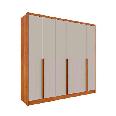 Guarda-Roupa Casal Pequin 6 PT 6 GV Cinamomo e Off White