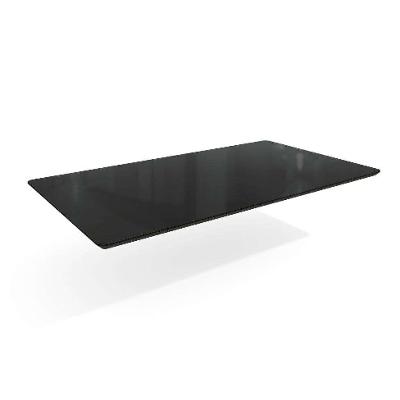 Tampo Retangular para Mesa de Jantar com Vidro Petúnia Preto 160 cm