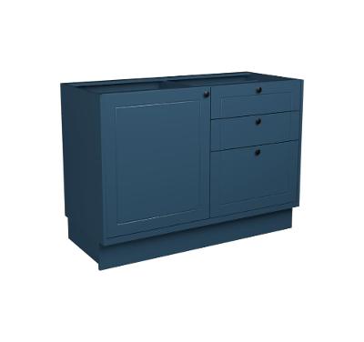 Balcão de Cozinha sem Tampo Évora 1 PT 3 GV Azul Orion