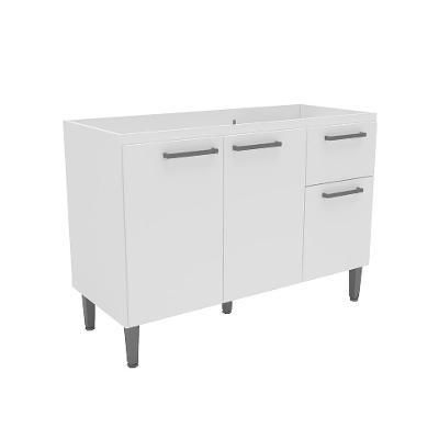 Balcão de Cozinha Amor Perfeito sem Tampo 3 PT 1 GV Branco