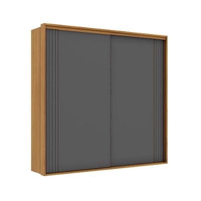 Guarda-Roupa Casal Imperium 100% MDF 2 PT 6 GV Freijó e Titânio
