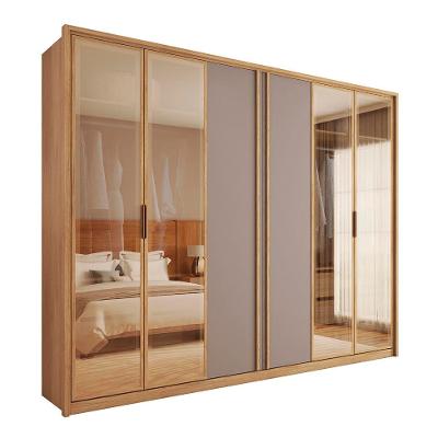Guarda-Roupa Casal com Vidro Reflecta Cristal 6 PT 4 GV Buriti e Fendi