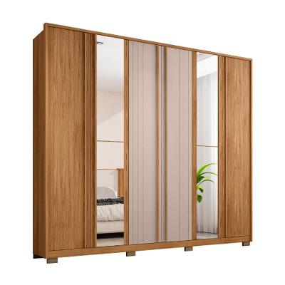 Guarda-Roupa Casal com Espelho Mozart 6 PT 4 GV Buriti e Fendi