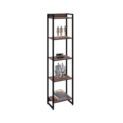 Estante Studio Nogal e Preta 187 cm