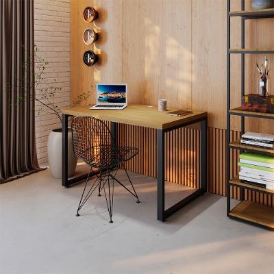 Mesa de Escritório Retangular Miguel Vermont e Preta 120 cm