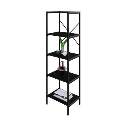 Estante com 5 Prateleiras Tub Preta 45 cm
