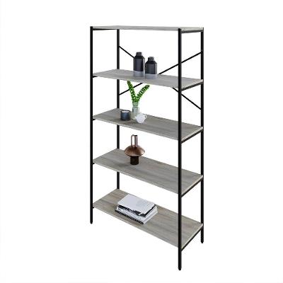 Estante com 5 Prateleiras Tub Snow e Preta 80 cm