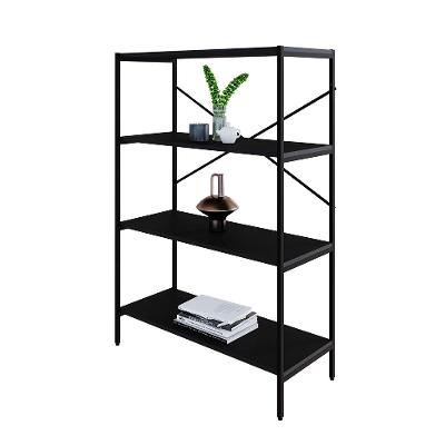 Estante com 4 Prateleiras Tub Preta 80 cm