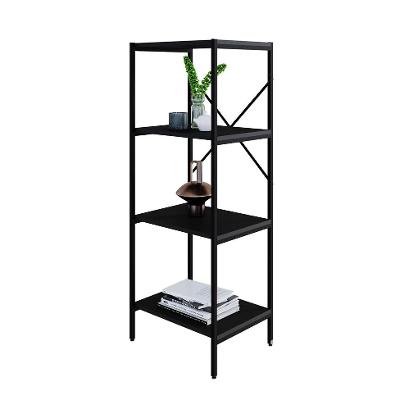 Estante com 4 Prateleiras Tub Preta 45 cm