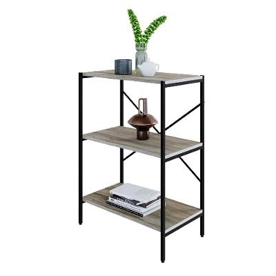 Estante com 3 Prateleiras Tub Snow e Preta 60 cm