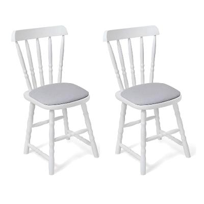 Conjunto com 2 Cadeiras Dalas Linho Cinza e Branco