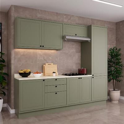 Cozinha Compacta Évora com Tampo para Cooktop 8 PT 3 GV Verde Hill