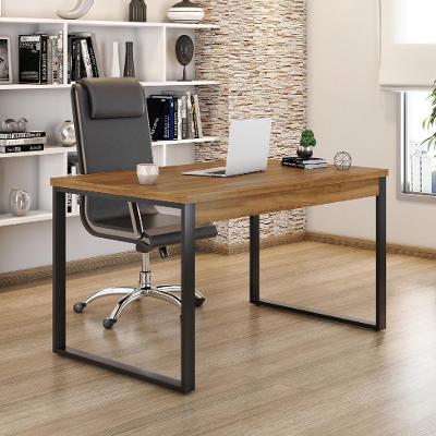 Mesa de Escritório Málaga Nogal e Preta 120 cm