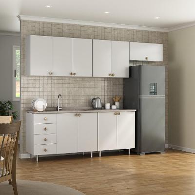 Cozinha Completa Maranello 100% MDF 10 PT 4 GV Branco