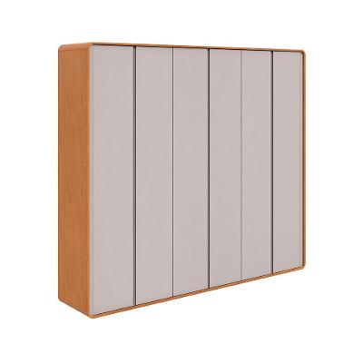 Guarda-Roupa Casal Loop 100% MDF 6 PT 6 GV Amêndoa e Off White