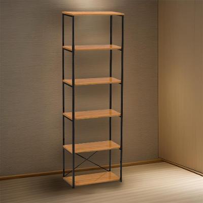 Estante Industrial City Amêndoa e Preta 60 cm