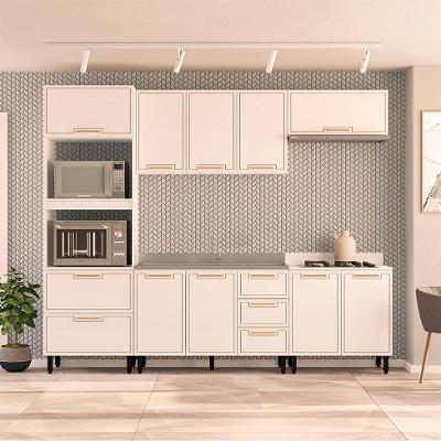 Cozinha Compacta Sem Tampo Amara 10 Portas 4 Gavetas Branca